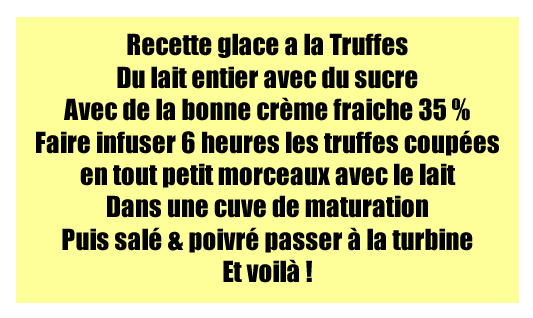 recette glace au truffes